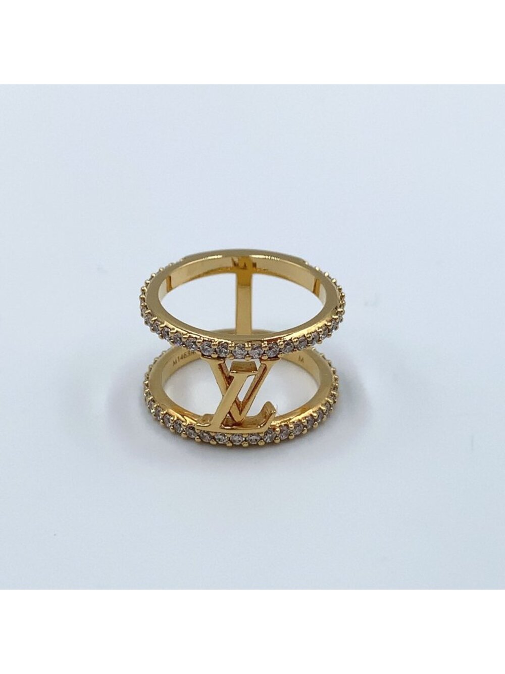 Louis Vuitton LV Iconic Strass Rhinestone Clear Gold Ring